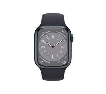 Apple Watch Series 8 GPS, 41mm Midnight Aluminium Case with Midnight Sports Band - M/L - Pristine